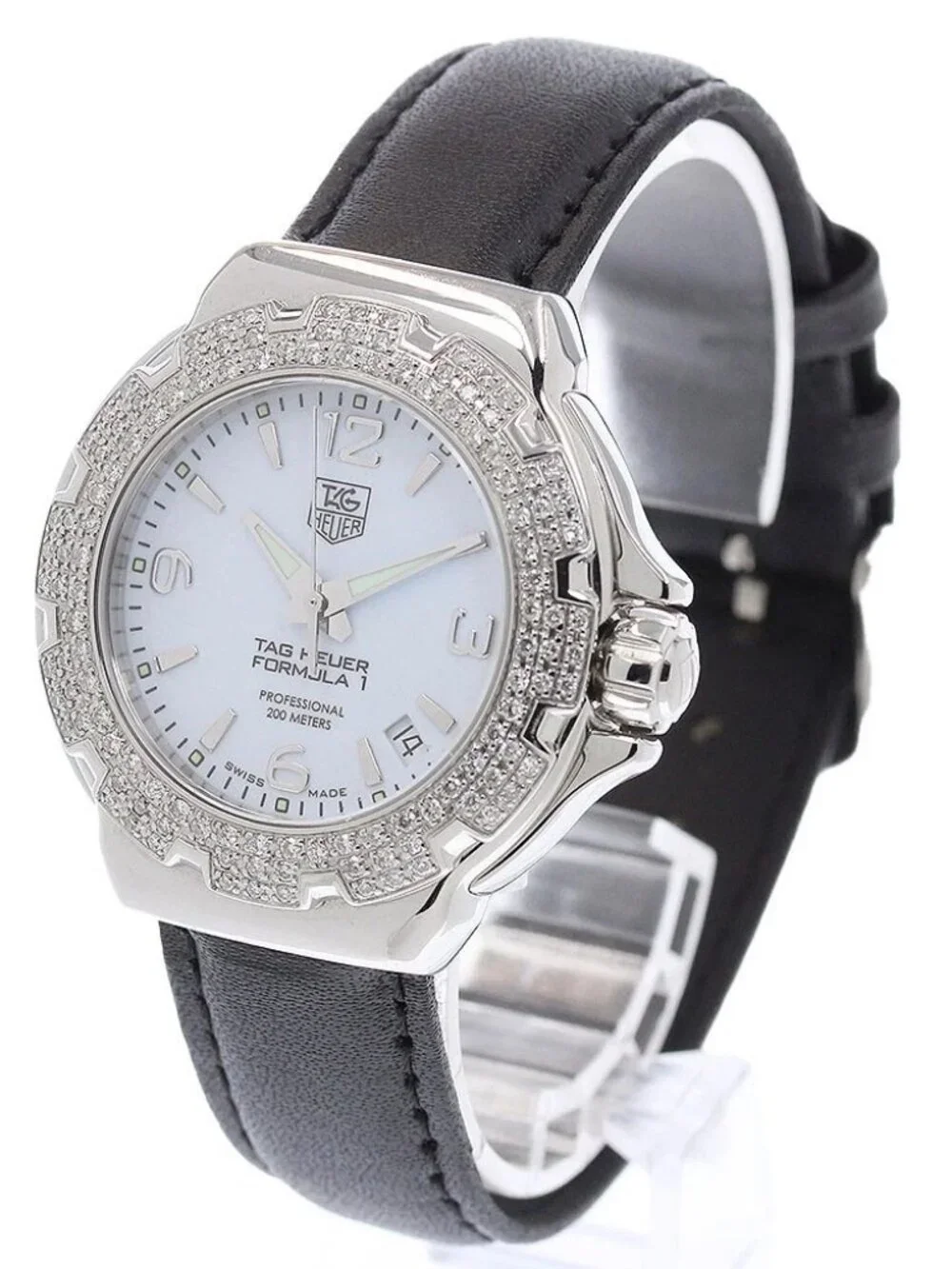 TAG HEUER Formula 1 WAC1215 date diamond bezel Quartz Ladies Watch_970392